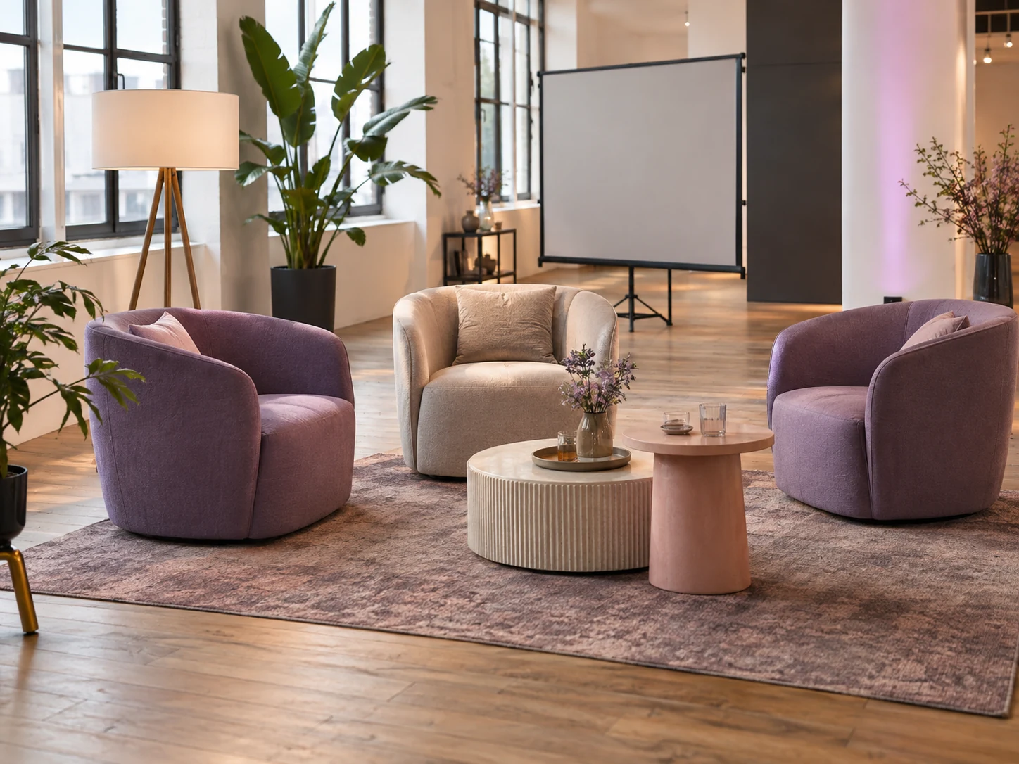 Visualisierter Beispielraum: Eventlounge