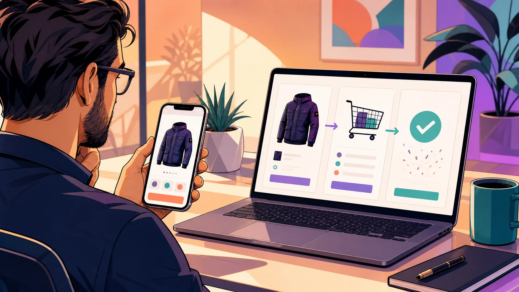 Illustration für eine strukturierte digitale Projektumsetzung