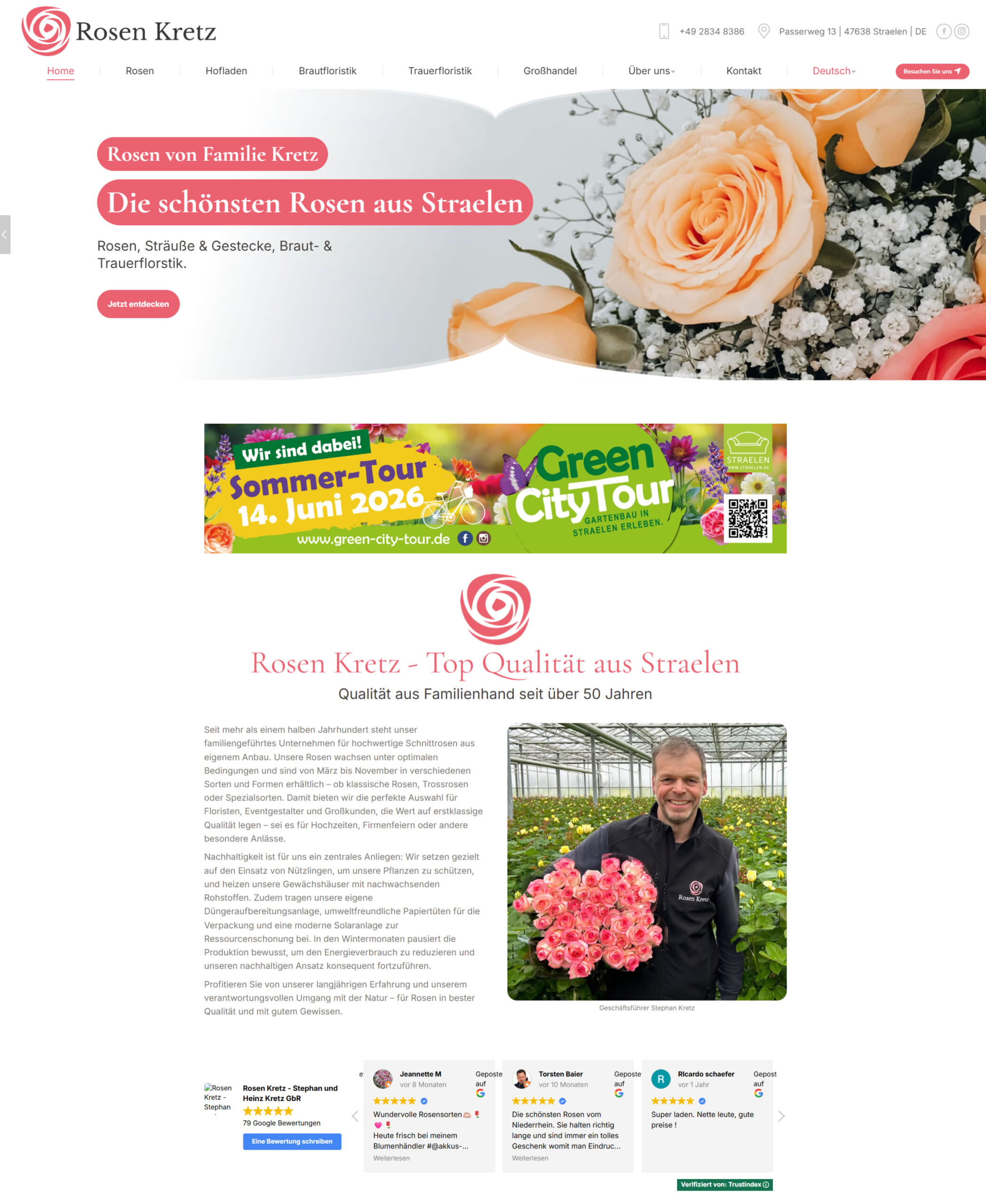 Rosen Kretz Website Desktop