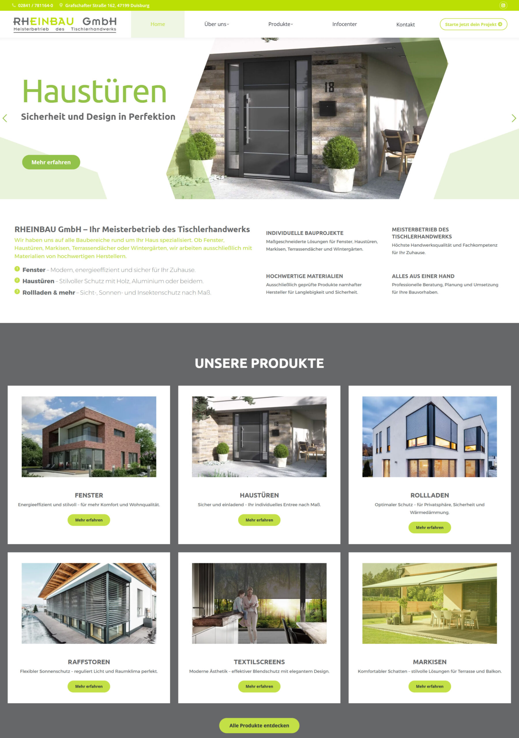 Rheinbau GmbH Header Ansicht